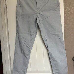 Maison Jules Women’s  Light Gray Striped Chinos